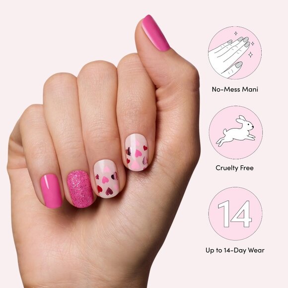 Dashing Diva Gloss, Gel Nail Polish Strips, Love on the Brain, Includes 32 strip - Picture 3 of 5